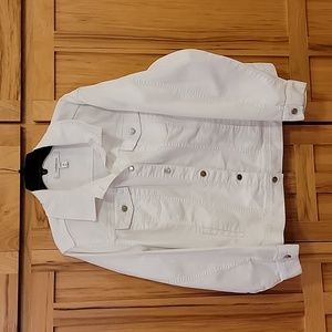 Croft & Barrow, white stretch denim jacket